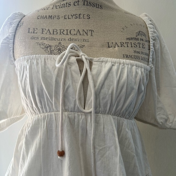 Zara White Puff Sleeve Sundress Color White Size Small - Picture 6 of 12